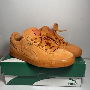 Puma Suede XXI Classic Orange Men Trainers Shoes 357251-01 Sz 6